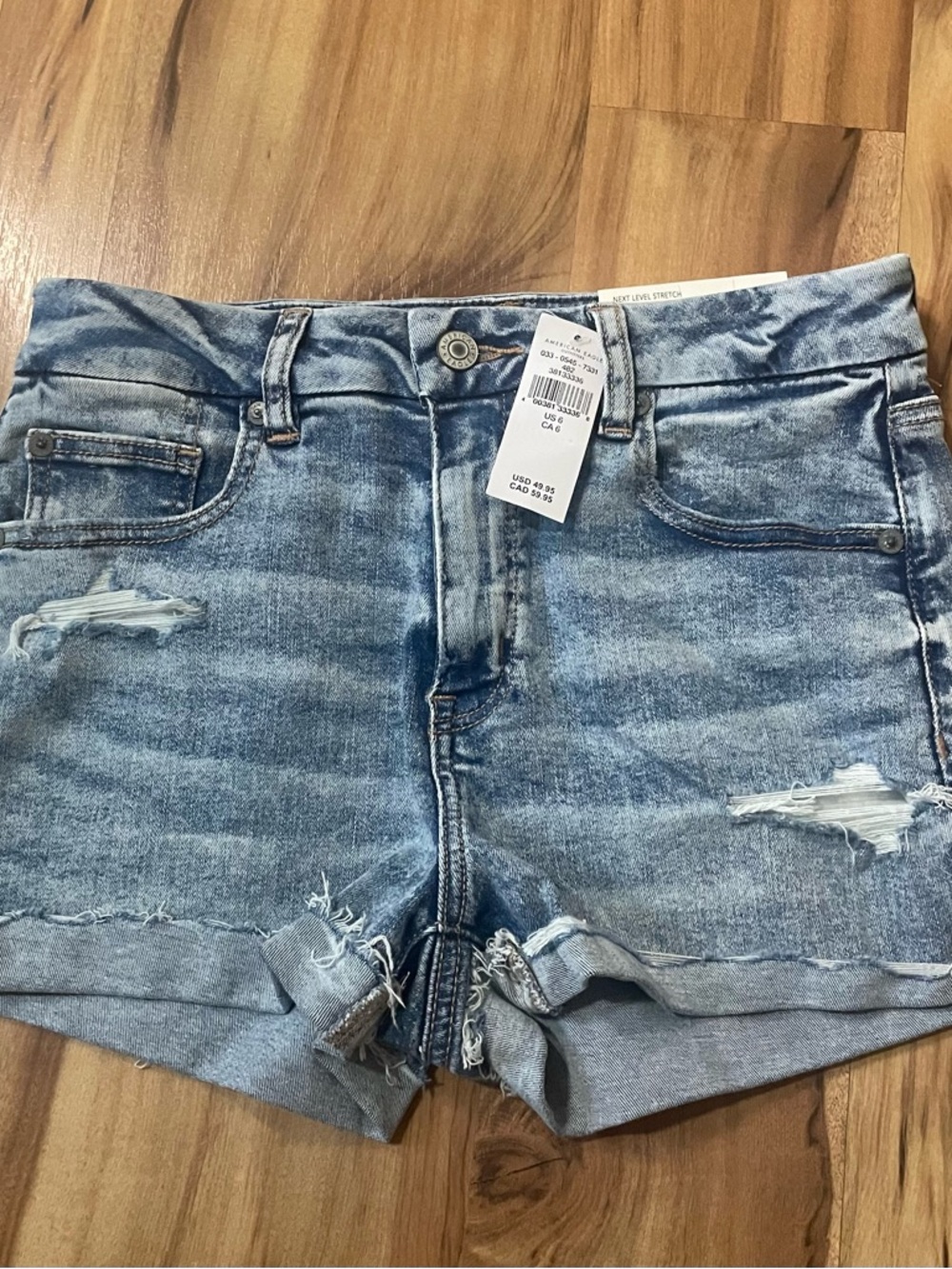 NWT American Eagle Curvy High Waisted Shortie Sz 6